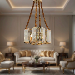 EADM-36 Kare Kristal Gold Avize