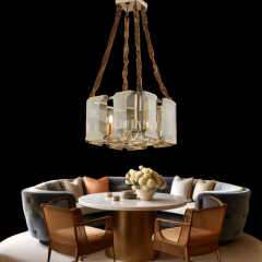 EADM-36 Kare Kristal Gold Avize