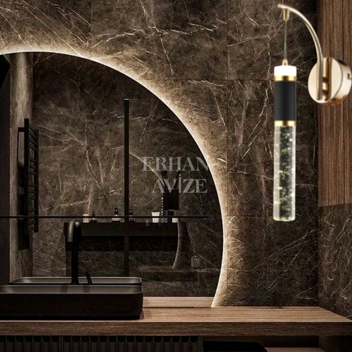 EAPV-164 Kristal Detaylı LED Aplik