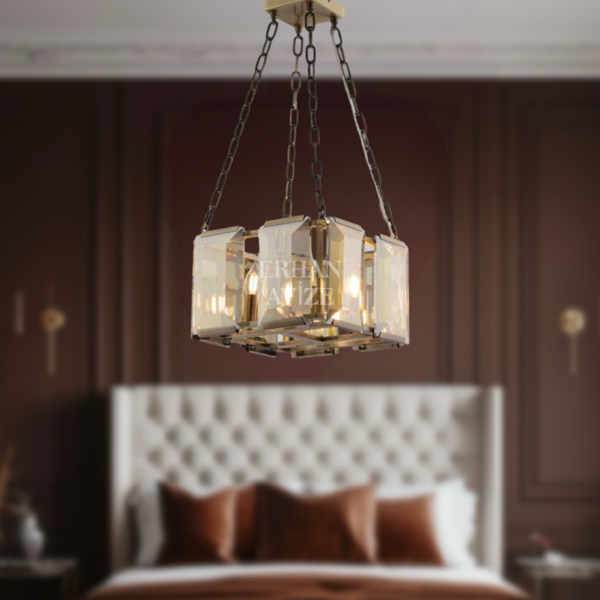 EADM-36 Kare Kristal Eskitme Avize