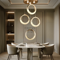 EAD-083 4'lü Gold İşlemeli LED Avize