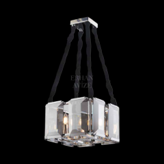 EADM-36 Kare Kristal Krom Avize