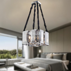 EADM-36 Kare Kristal Krom Avize