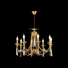 EADM-08 8’li Sarı Kristal Eskitme Avize