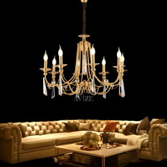 EADM-08 8’li Sarı Kristal Eskitme Avize