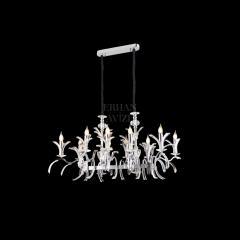 EAMS-126 YM 10'lu Kristal Krom Avize