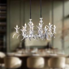 EAMS-126 YM 10'lu Kristal Krom Avize