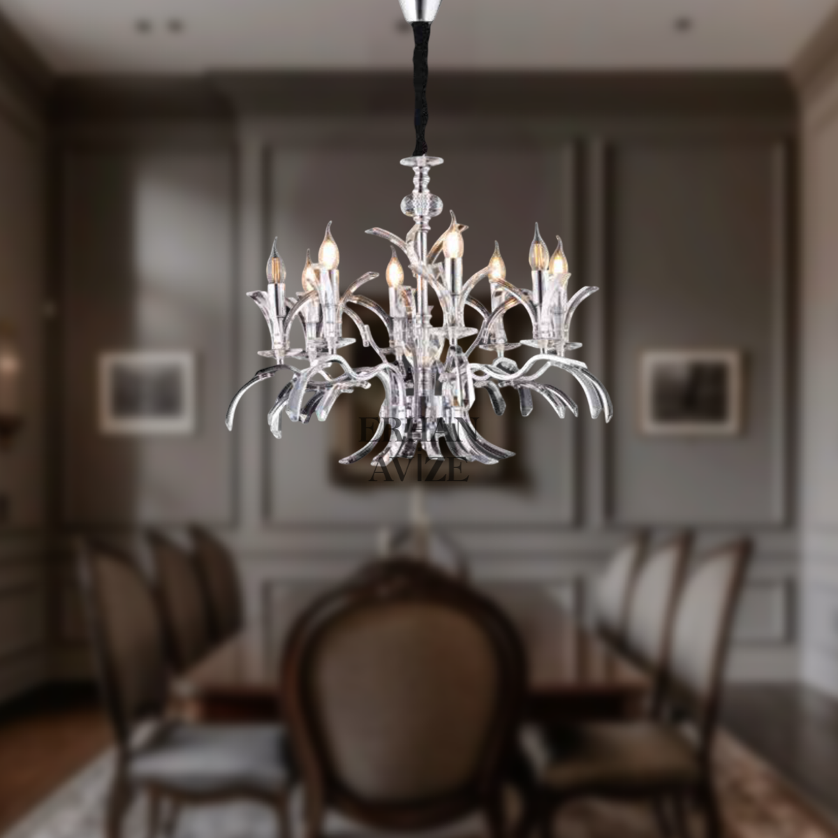 EAMS-126 8’li Kristal Krom Avize