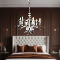 EAMS-126 6’lı Kristal Krom Avize