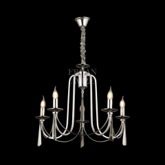 EAKONTES 5’li Kristal Krom Avize