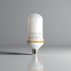 EACT-4059 5W Alev Ampul 3 Fonksiyonlu Amber Işık Meşale Ampul