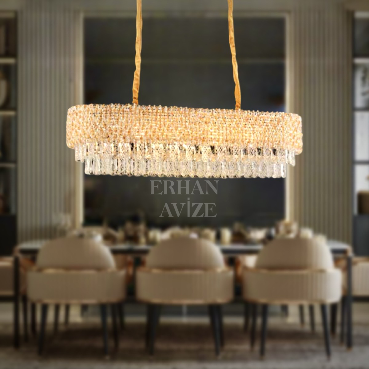 EADM-30 Kristal 100’lük Gold Avize