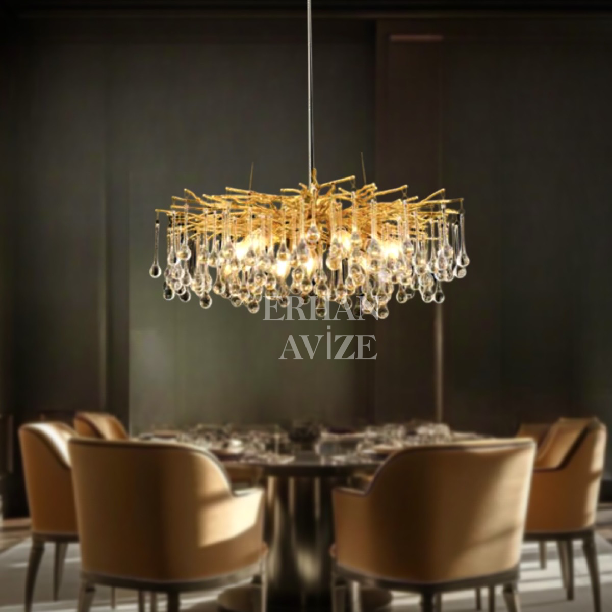 EADM-19 Kristal 60’lık Gold Avize