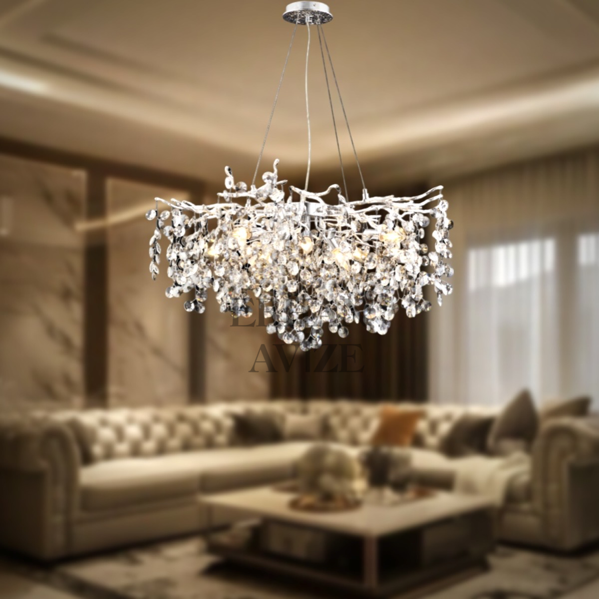 EADM-20 Kristal 60’lık Krom Avize