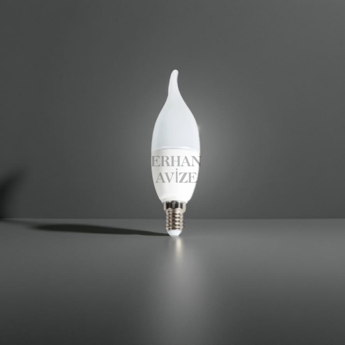 EACT-4080 7W E-14 Kıvrık Mum LED’li Buji Ampul Beyaz Işık