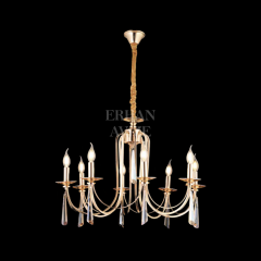 EAKONTES 8’li Kristal Gold Avize