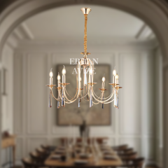 EAKONTES 8’li Kristal Gold Avize