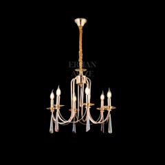 EAKONTES 6’lı Kristal Gold Avize