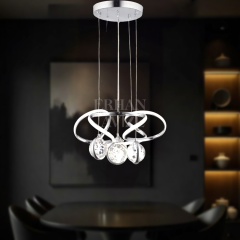 EAAD-20 85 Taşlı Krom LED Avize