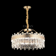 EASD-153 Kristal Yuvarlak Gold LED Avize