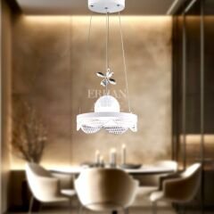 EASD-66 Kristal Beyaz LED Avize
