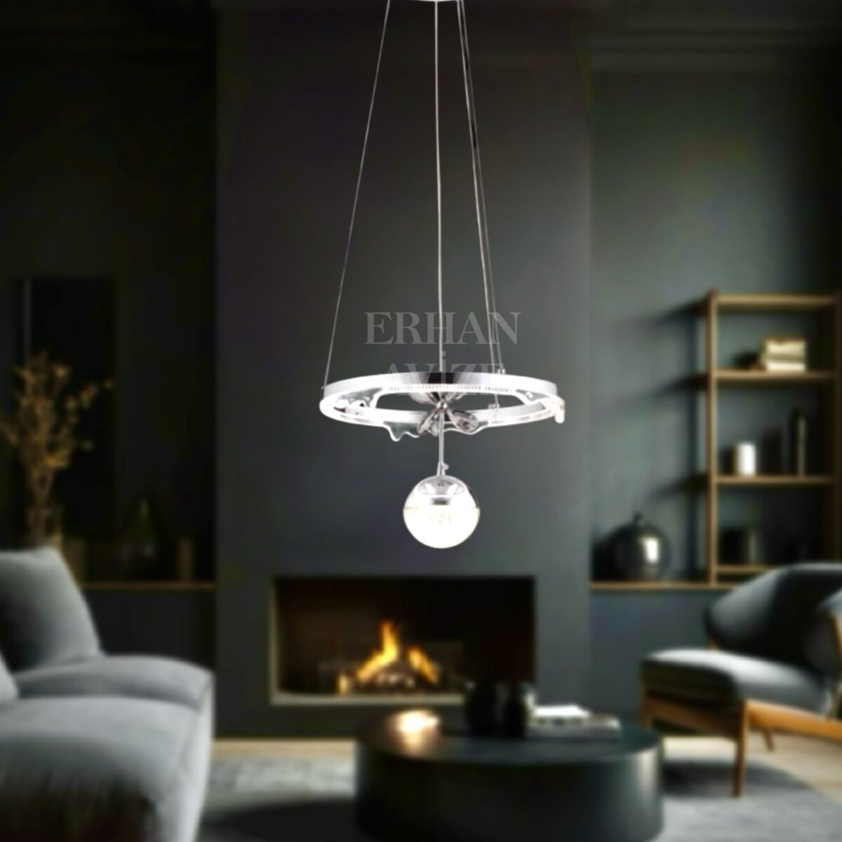 EASD-163 Kristal Krom LED Avize