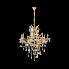 MARİATHERESA 8’li Kristal Gold Cam Kol Avize