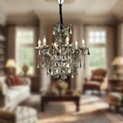 MARİATHERESA 6’lı Kristal Füme Avize