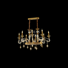 EAGZM-06 YM 8’li Kristal Gold Cam Kol Avize