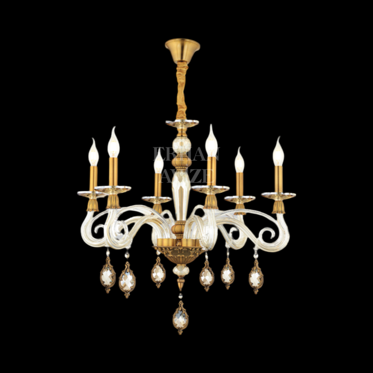 EAGZM-06 6’lı Kristal Cam kol Avize