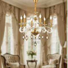 EAGZM-06 6’lı Kristal Cam kol Avize