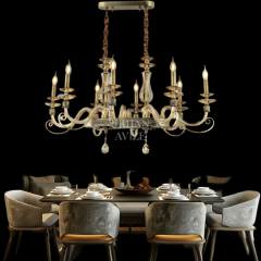 EAGR-36 YM 8’li Kristal Cam Kol Avize