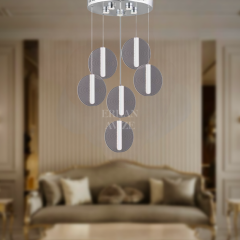 EAAD-89 6’lı Sarkıt Krom LED Avize