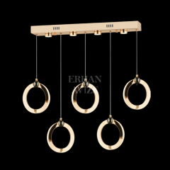 EASD-227 5’li YM Sıralı  Gold  LED Avize