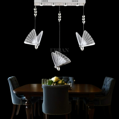 EAAD-82 YM 3’lü Kristal Krom Sıralı LED Avize