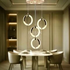 EASD-227 4’lü Sarkıt Gold LED Avize