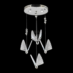 EAAD-82 4’lü Kelebek Sarkıt Krom LED Avize