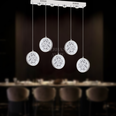 EAAD-90 YM 5’li Kristal Krom LED Sıralı Avize