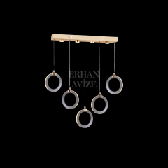 EASD-227 5’li YM Platin Sıralı LED Avize