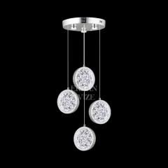 EAAD-90 4’lü Kristal Sarkıt Krom LED Avize