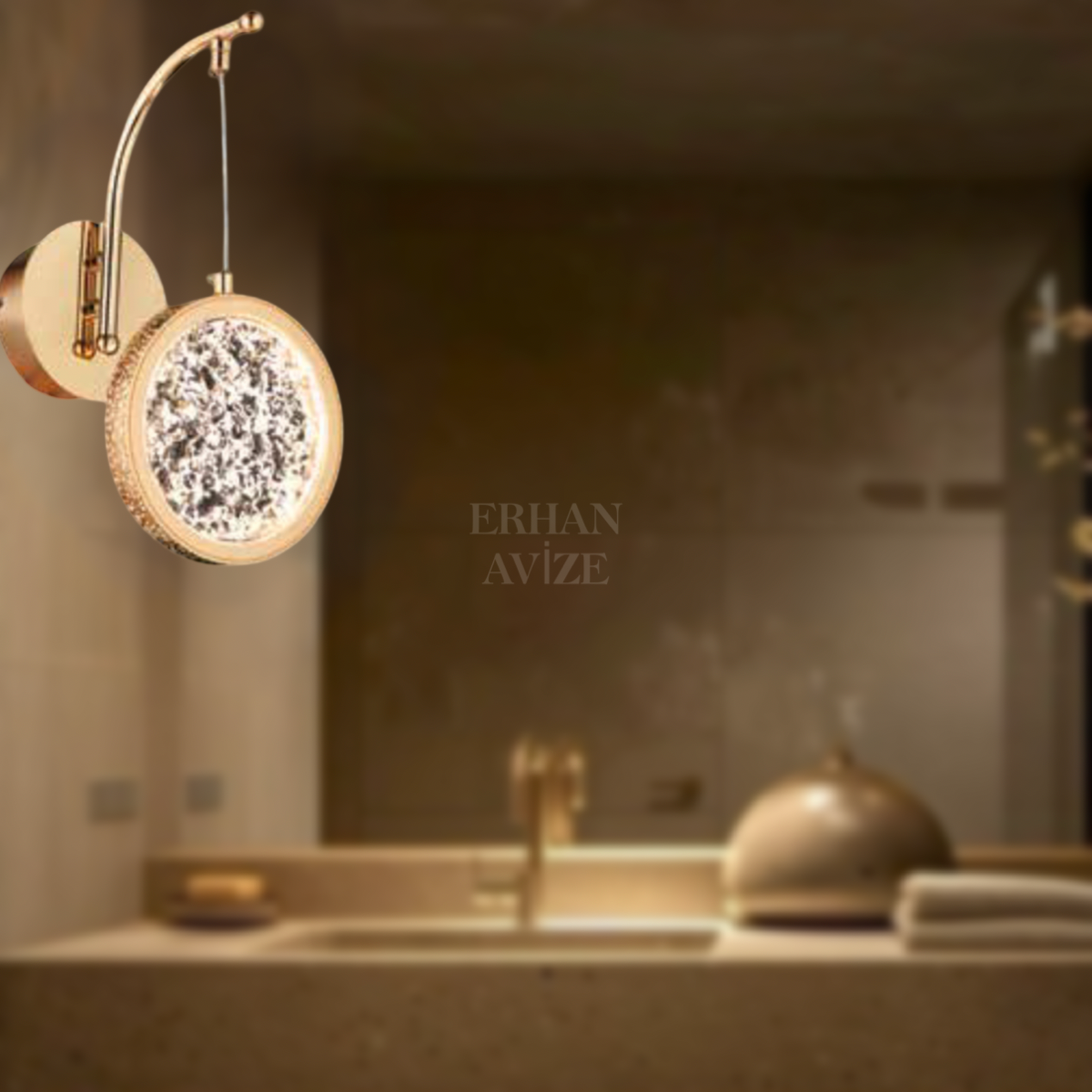 EAAD-90 Kristal Gold LED Aplik