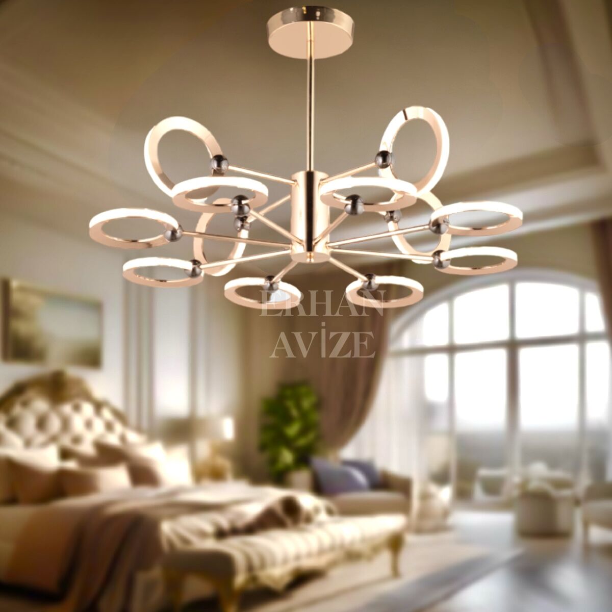 EASD-228 8+4’lik Gold LED Avize