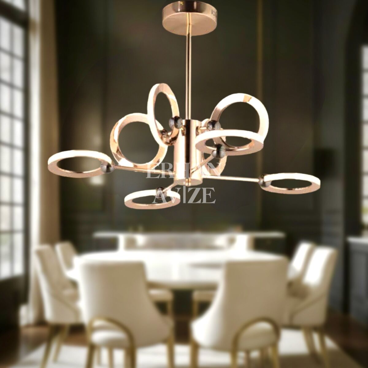 EASD-228 8’lik Gold LED Avize