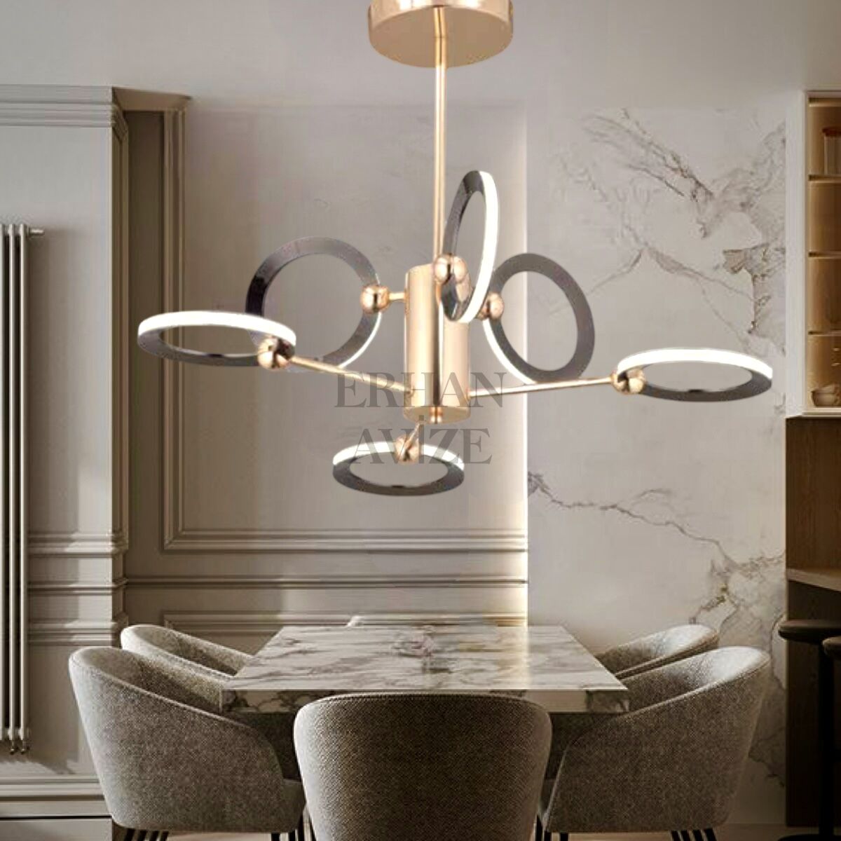 EASD-228 6’lı Platin LED Avize