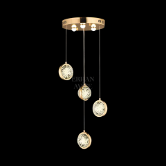 EAAD-85 Kristal Sarkıt Gold LED Avize