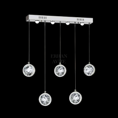 EAAD-85 YM 5’li Kristal Krom Sıralı LED Avize