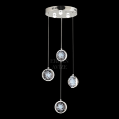 EAAD-85 4’lü Kristal Sarkıt Krom LED Avize