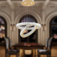 EAPV-101 Kristal Sarkıt Gold LED Avize