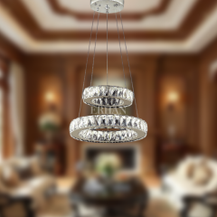 EAPV-101 Kristal Sarkıt Krom LED Avize