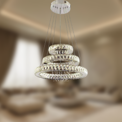 EAPV-104 Kristal Sarkıt Krom LED Avize